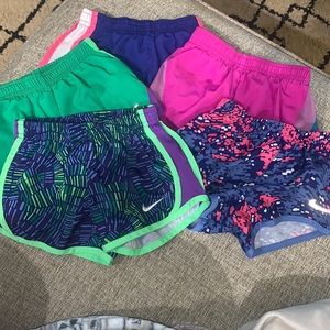 Nike girls shorts 5 pair size 2T